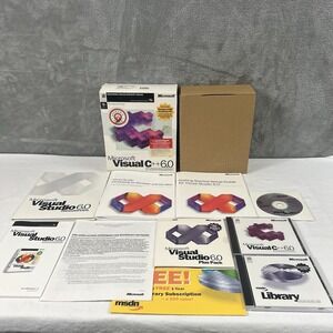 Microsoft Visual C++ 6.0 Professional Edition 048-00318 CLEAN DISC